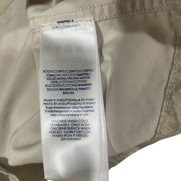 Chaps Beige Floral Utility Jacket Womens Small Military Style Cotton Spring Casu - Picture 4 of 10